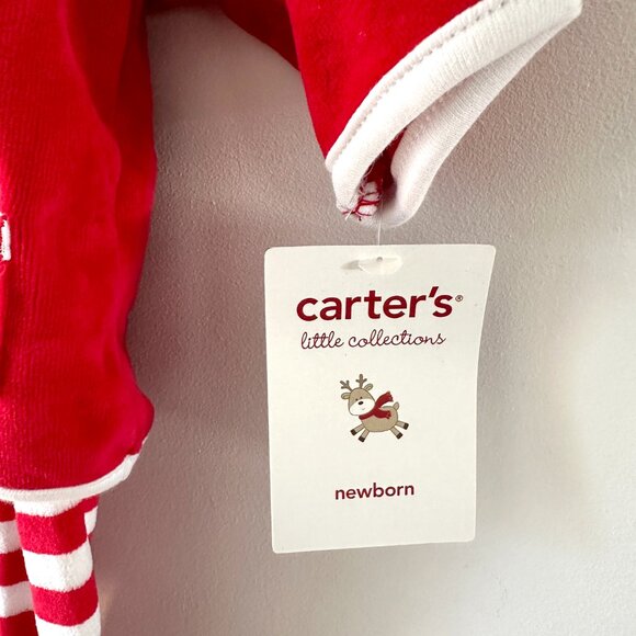 NWT Carter's Little Collection Holiday Santa 2 Piece Set Jacket Pants Red White - Picture 5 of 6